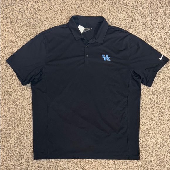 Nike Golf Kentucky Wildcats Black Polo With Blue and White UK Logo. Size XL - Picture 1 of 7